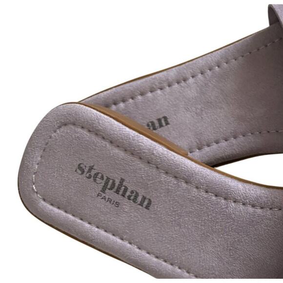 Stephan Paris Lilac Slides Size 9 – Bridal Brunch Summer Sandals New - Picture 2 of 6